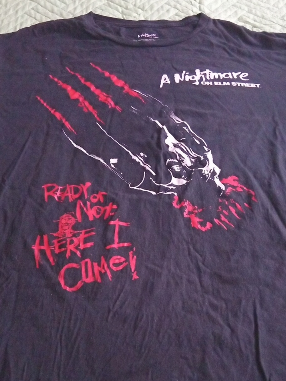 A Nightmare on Elm Street Graphic Tee - Black with Red & White Print
